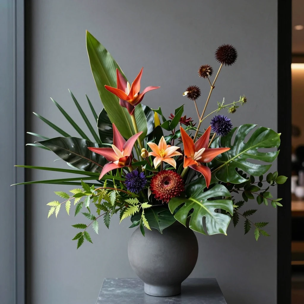 Urban Luxe contemporary floral arrangement