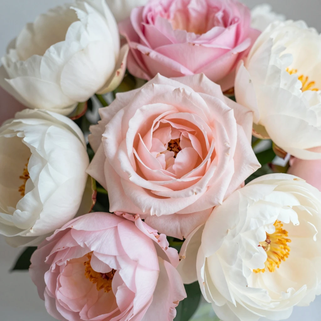 Ethereal Grace bouquet with premium roses and peonies